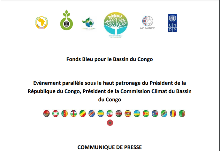  Press Release : COP25 à Madrid – Side Event,  Fonds Bleu pour le Bassin du Congo